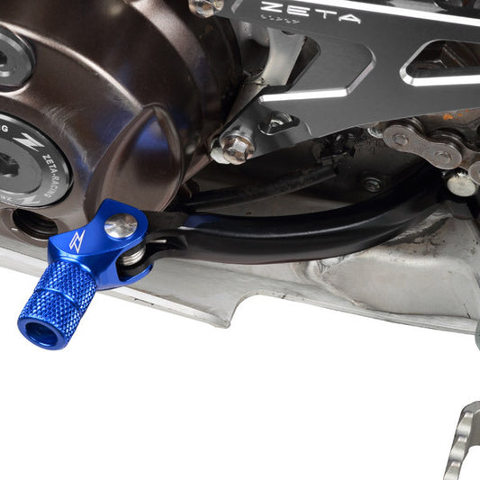 ZETA forged shift lever for Yamaha ZE90-4356 model, showing a metallic gear shift lever with a textured grip.