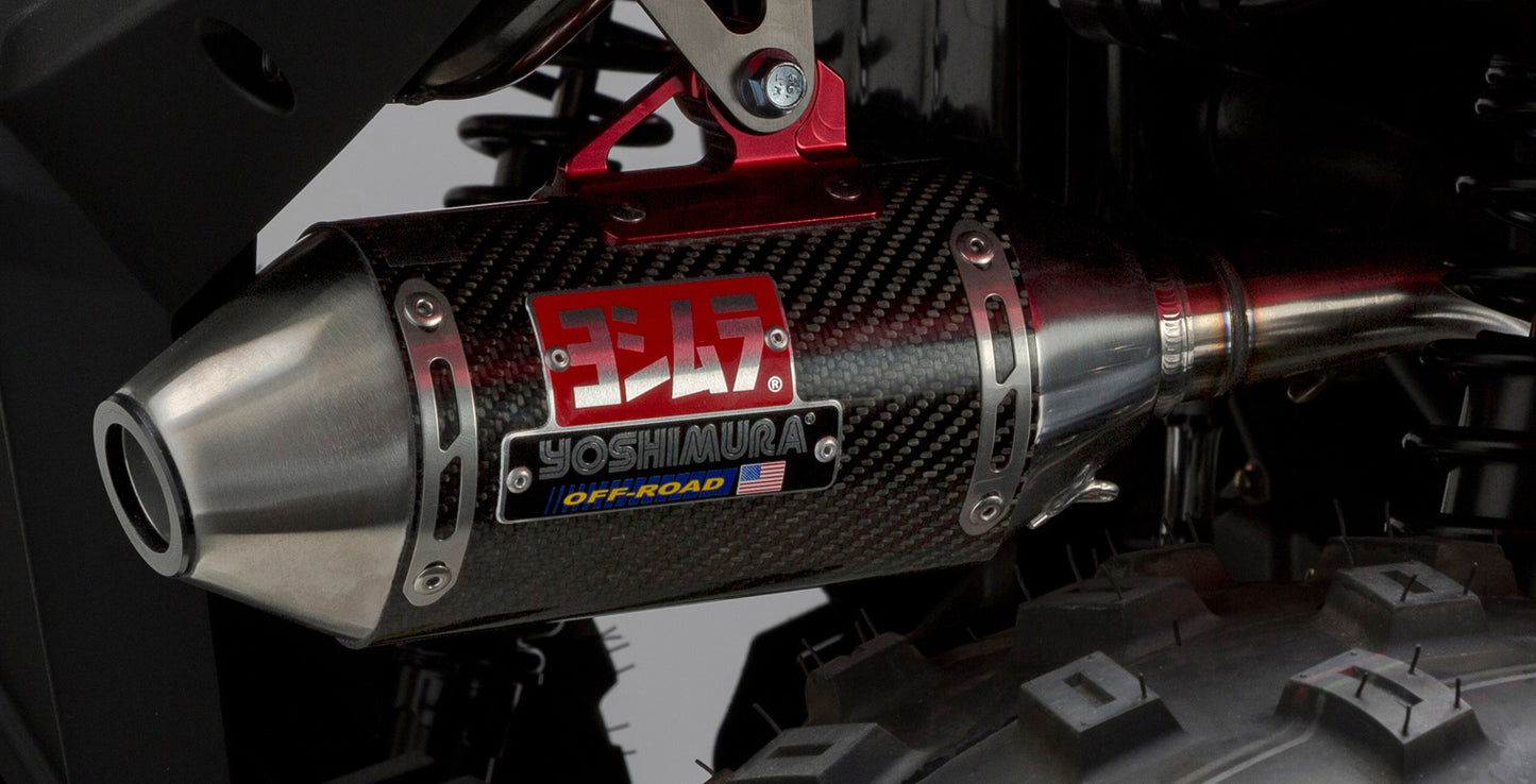 YOSHIMURA Signature RS-2 full system exhaust for UTV, featuring stainless steel construction and polished finish.