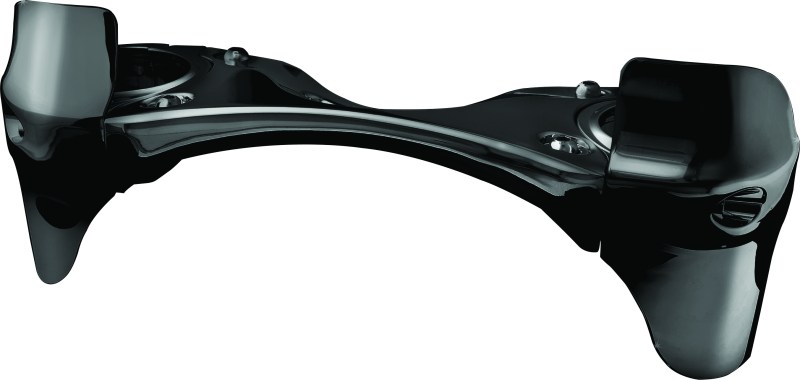 Kuryakyn Fork Brace Generation 2 in gloss black mounted on a Honda GL1800 Gold Wing motorcycle, showcasing its sturdy design.