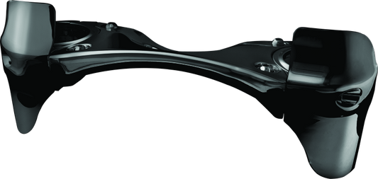 Kuryakyn Fork Brace Generation 2 in gloss black mounted on a Honda GL1800 Gold Wing motorcycle, showcasing its sturdy design.