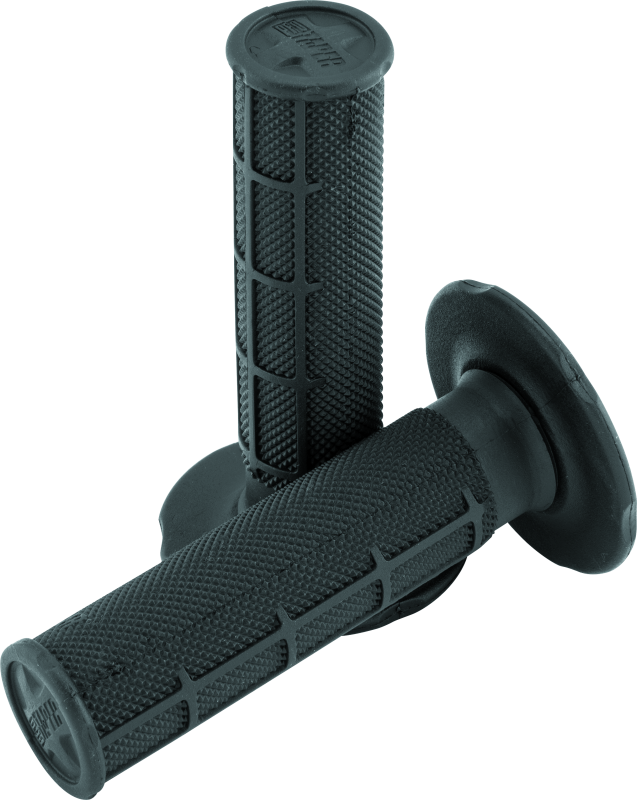 ProTaper 1/2 Waffle Grips by Bill's Exhausts in soft black, featuring textured waffle pattern for enhanced grip and comfort.
