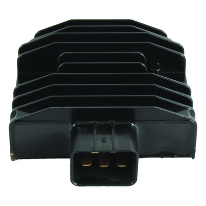 QuadBoss voltage regulator for Honda TRX400F series quad bikes, part #463597, showing the black rectangular component with wiring.
