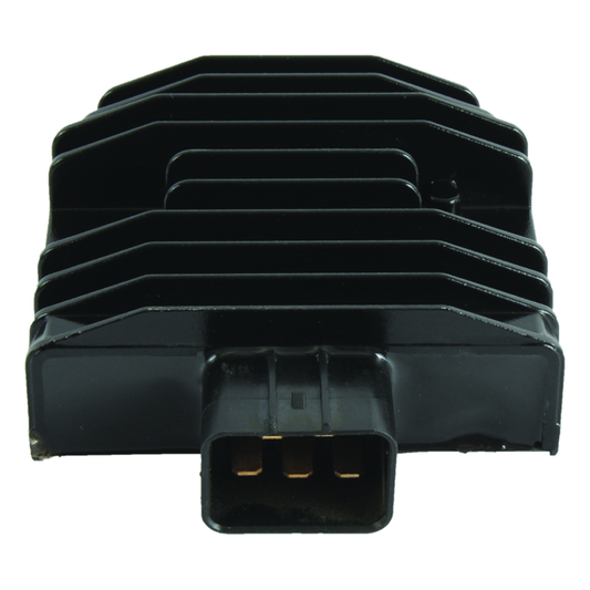 QuadBoss voltage regulator for Honda TRX400F series quad bikes, part #463597, showing the black rectangular component with wiring.
