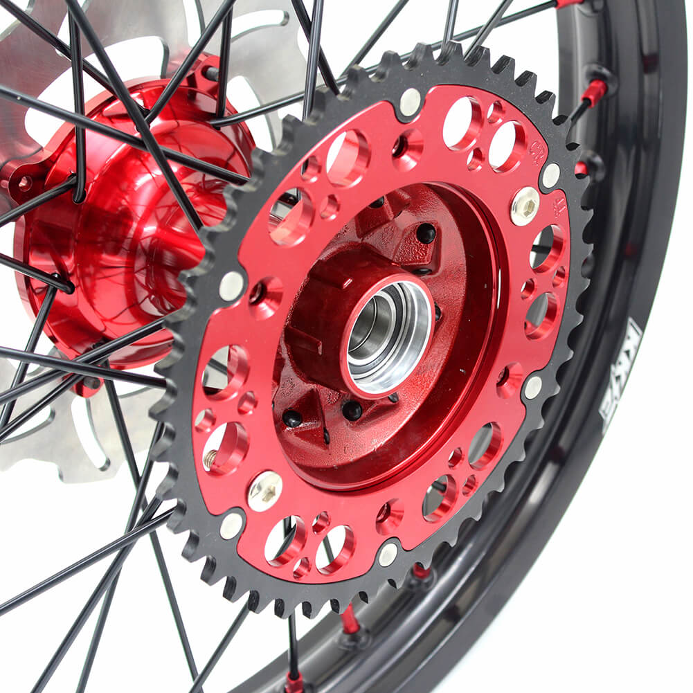 KKE 21 & 19 Cast Wheels for HONDA CR125R 96-97 CR250R 1996 CR500R 96-01 Black Spoke Disc - Howling Moto