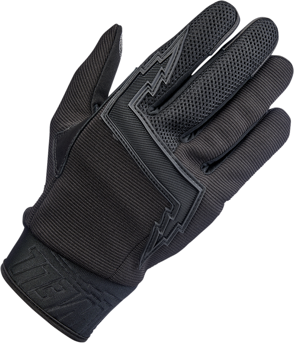 Biltwell Baja Gloves in black, 2XL size, rugged motorcycle gloves with reinforced palms and adjustable wrist closure