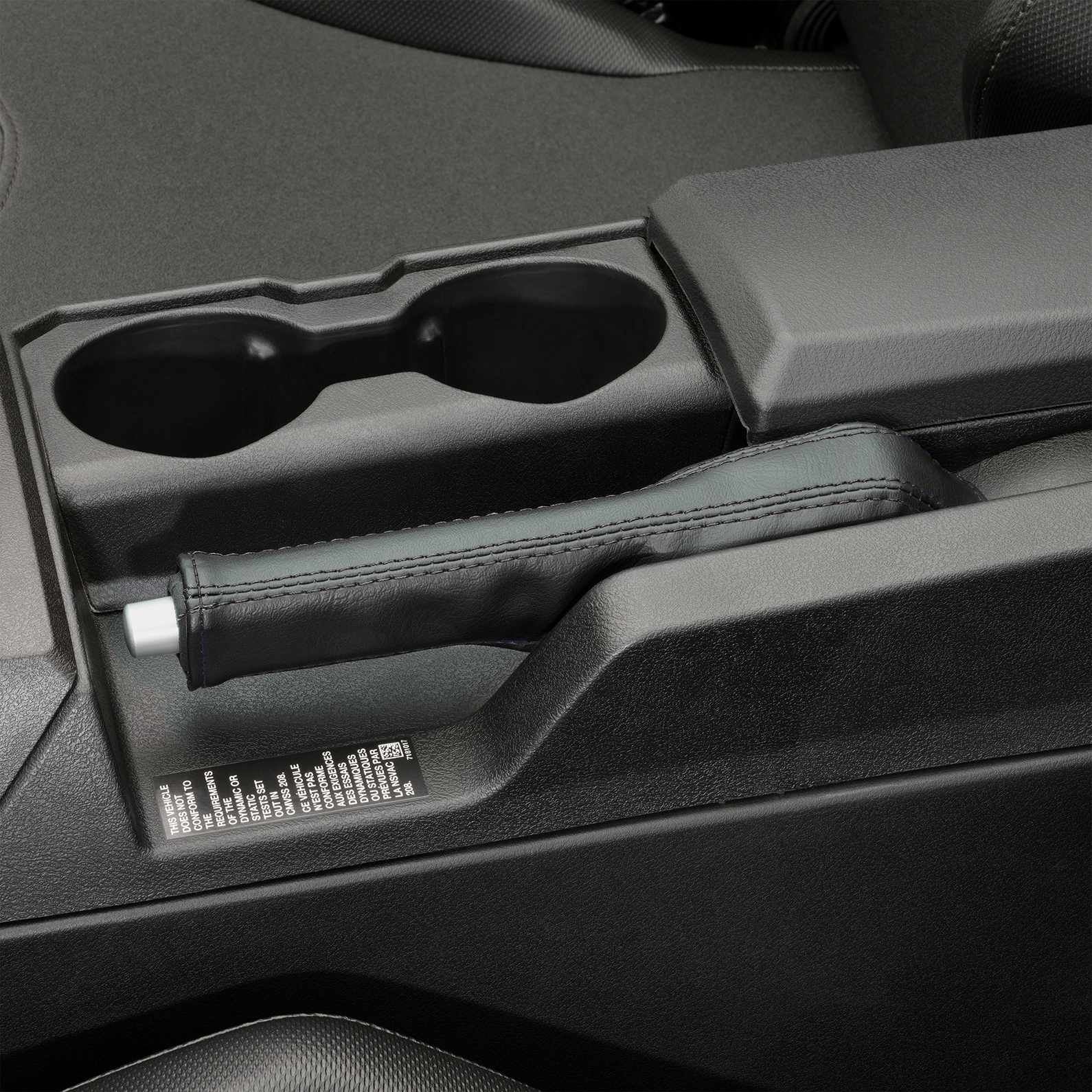 Black Stitch Show Chrome E-Brake Cover for Slingshot engine by Bill's Exhausts, featuring sleek chrome finish and detailed craftsmanship.