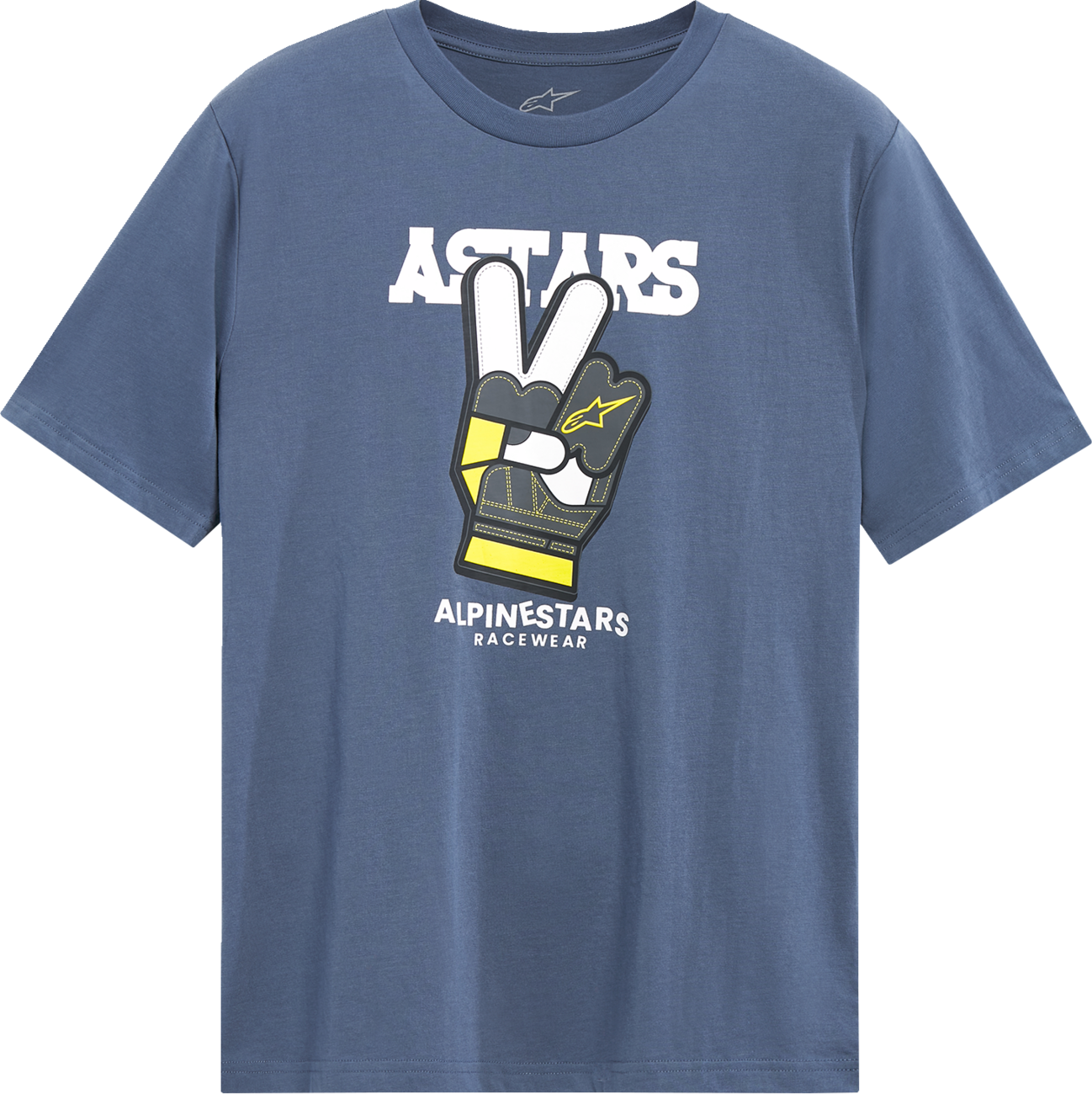 Alpinestars Peaceout CSF T-Shirt in blue, large size, featuring the brand logo and casual athletic style.