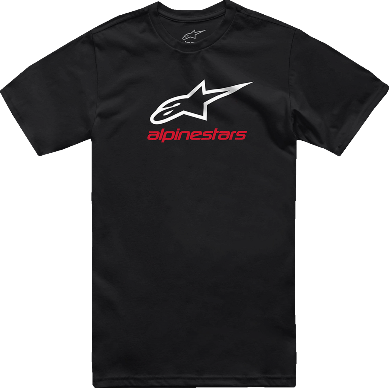 Alpinestars Always 2.0 CSF T-Shirt in black, white, and red, XL size, featuring the Alpinestars logo and sporty design.