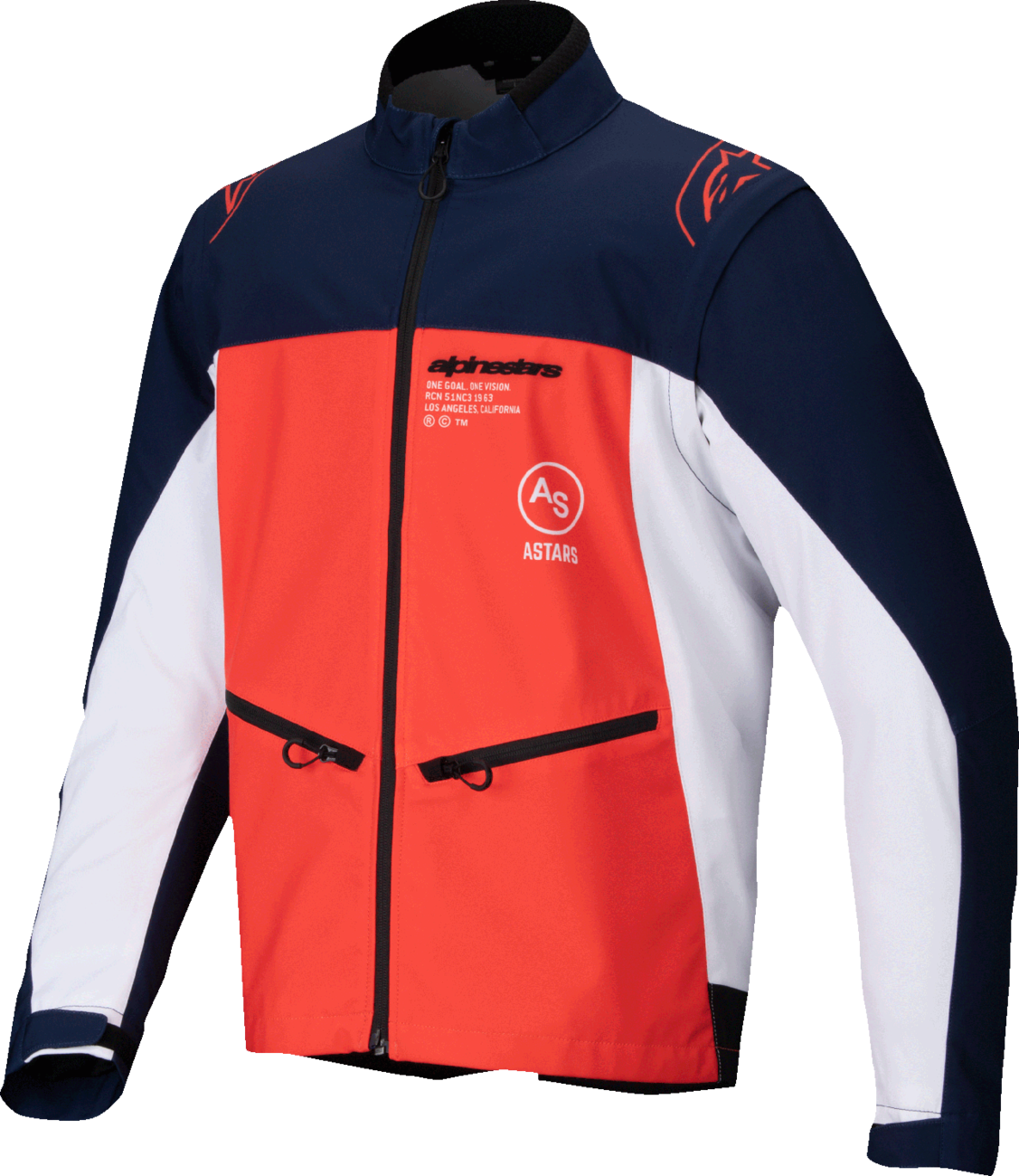 ALPINESTARS, Alpinestars Lite-Dura Softshell Jacket - Navy/Orange/White, Small (Part #3700225-7162-S)