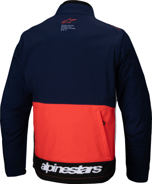 ALPINESTARS, Alpinestars Lite-Dura Softshell Jacket 2XL Navy/Orange/White - Part 3700225-7162-2X