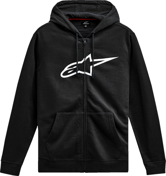 ALPINESTARS, Alpinestars Ageless V3 Zip Hoodie 2XL - Black and White, Comfortable Cotton Blend with Signature Details