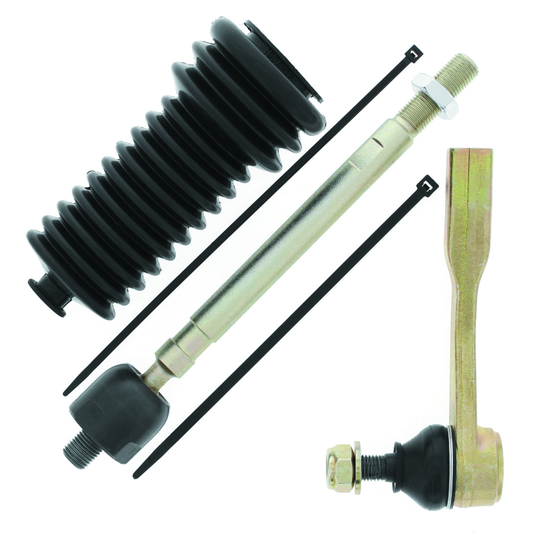 QuadBoss Polaris RZR 900 EPS trail steering rack tie rod assembly kit with right inner and outer components.