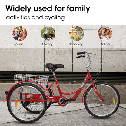 Ecarpat 24“ Single-Speed Adult Tricycle - Howling Moto