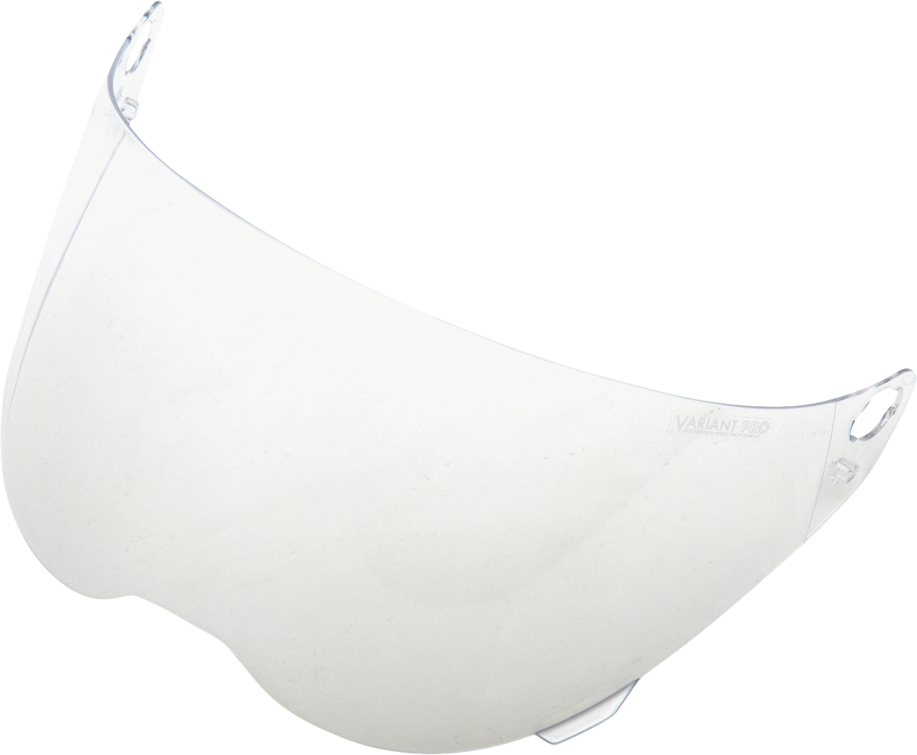 Clear ICON Variant Pro™ Optics Shield helmet part by Bill's Exhausts, showing a transparent visor for helmet protection.