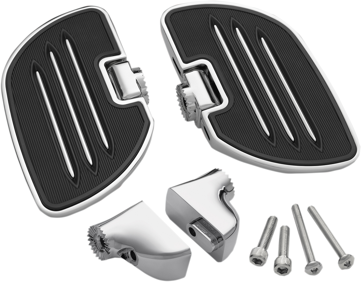 Can-Am passenger floorboards for engine by Bill's Exhausts, featuring chrome finish and sturdy construction.