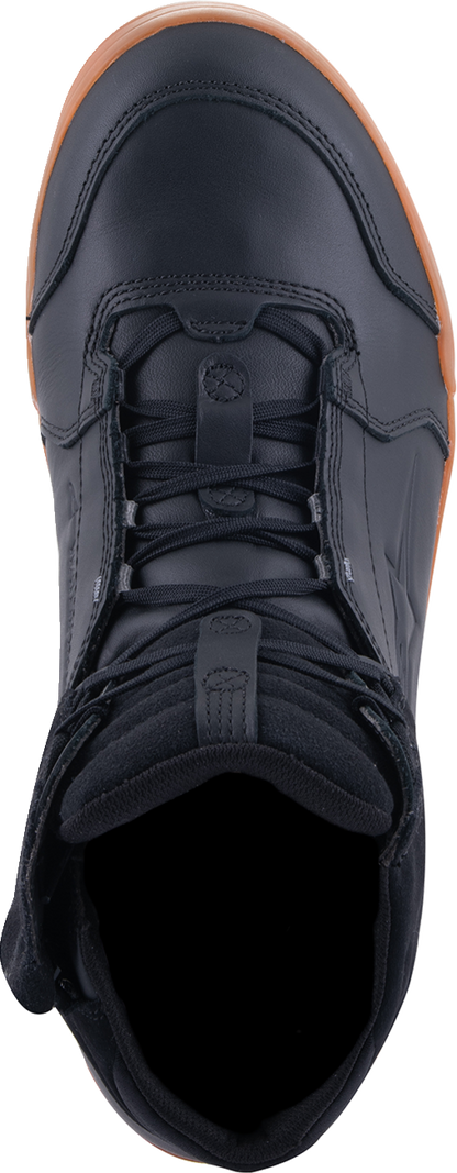 Alpinestars Chrome waterproof shoes in black and brown, US 12.5, with sturdy leather and durable sole visible in the image.