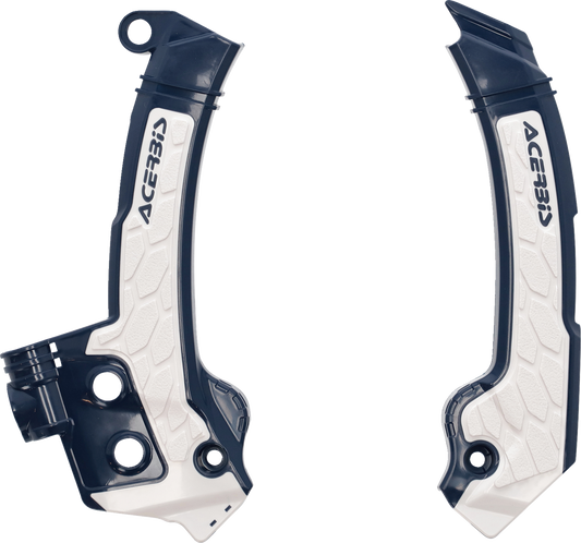 ACERBIS X-Grip Frame Guards - Blue/White 2979601006 - Howling Moto
