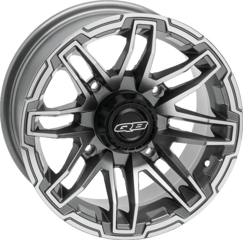 QuadBoss Stryker 14x7 aluminum wheel for powersports vehicles with a sleek, matte finish and durable construction.
