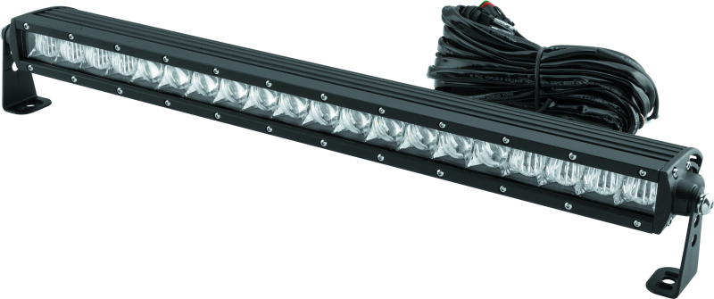 QuadBoss single row 21.5-inch LED light bar for off-road powersports vehicles, delivers bright, powerful off-road lighting.