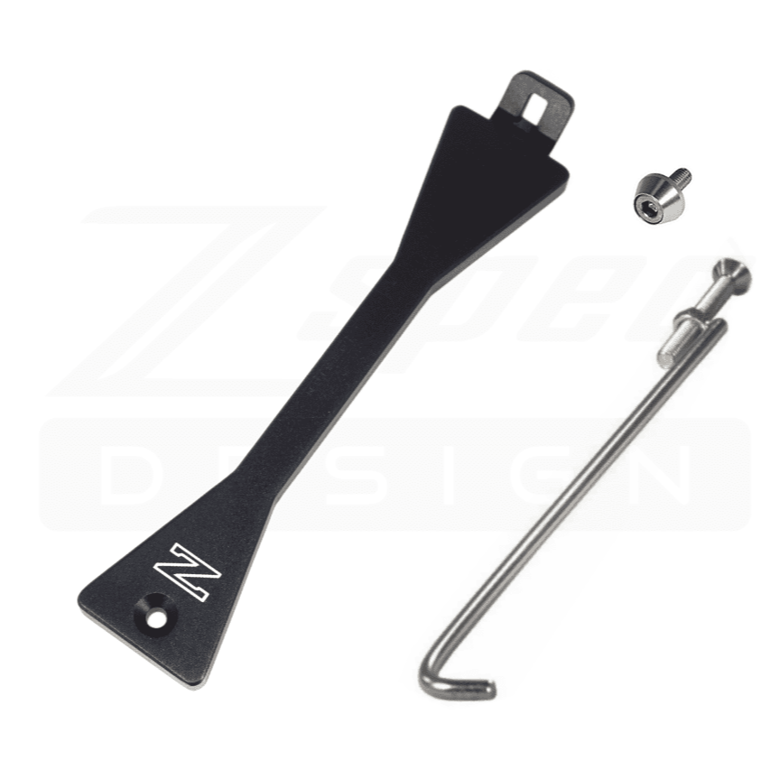 ZSPEC Battery Hold Down/Bracket Kit for Nissan Z31 300zx '84-89, Billet, w/ Stainless Hardware - Howling Moto