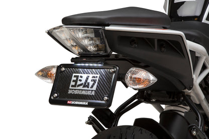 YOSHIMURA Fender Eliminator Kit for KTM motorcycle, black and metal mounting hardware, with sleek, compact design.