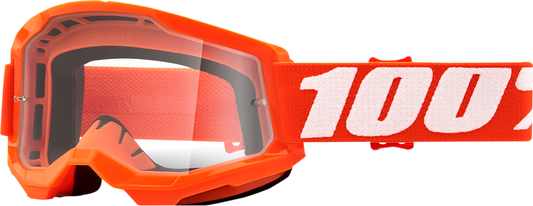 100% Strata 2 Goggles - Orange - Clear 50027-00005 - Howling Moto