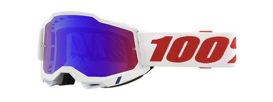 100% Accuri 2 Goggles - Pure - Red/Blue Mirror 50014-00028 - Howling Moto