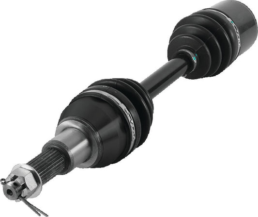 QuadBoss Polaris Diesel 455 rear left side rugged axle for ATV, showing the sturdy metal construction and mounting points.