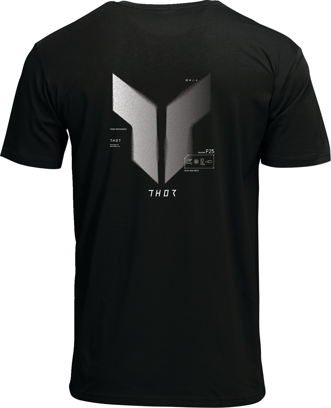 Black THOR Noise T-Shirt in large size featuring bold design and comfortable cotton fabric.