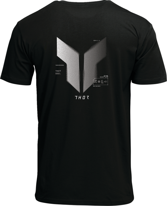 Black THOR Noise T-Shirt in 2XL, featuring bold graphic design, made of soft fabric, with a classic crew neckline.