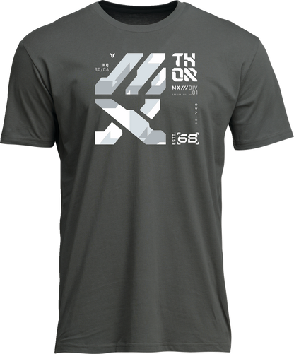 THOR Forge T-Shirt in charcoal color, large size, featuring the THOR logo and design on the front.