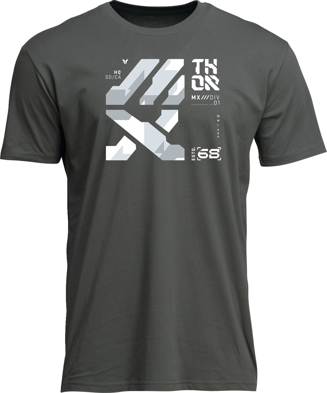 Charcoal THOR Forge T-Shirt in XL size with graphic design, made by THOR, featuring a comfortable fit and casual style.