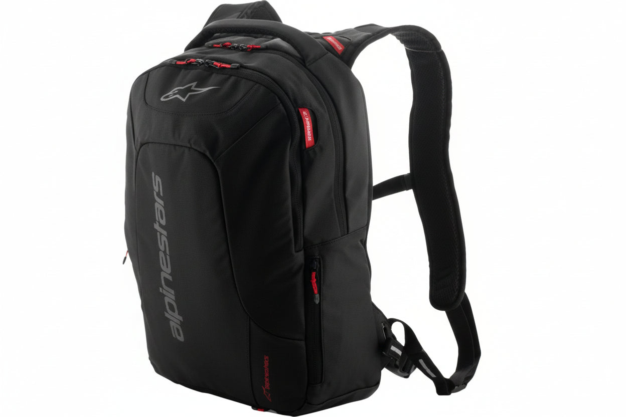 Black Alpinestars City Hunter Backpack V2 with multiple compartments and padded straps, designed for everyday use.
