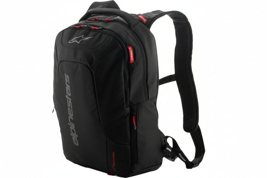 Black Alpinestars City Hunter Backpack V2 with multiple compartments and padded straps, designed for everyday use.