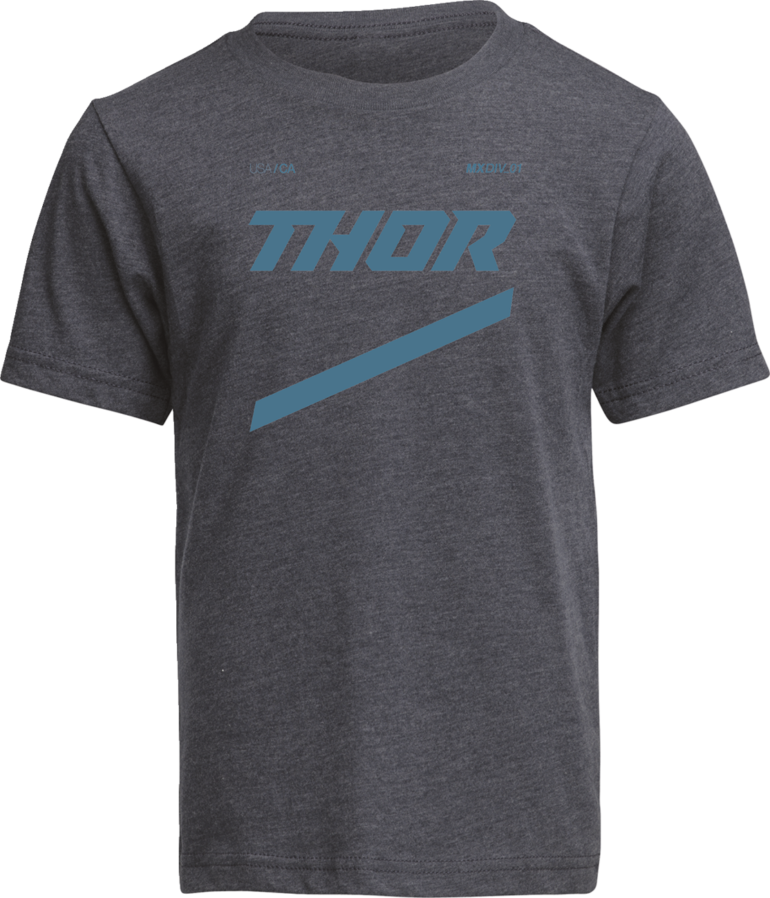 Youth THOR Brave T-Shirt in charcoal color, large size, featuring Thor design, made from soft fabric for comfortable wear.