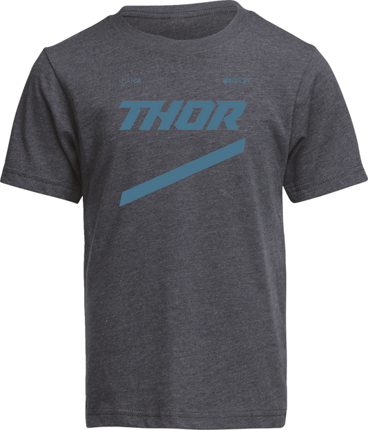 Youth THOR Brave T-Shirt in charcoal color, large size, featuring Thor design, made from soft fabric for comfortable wear.