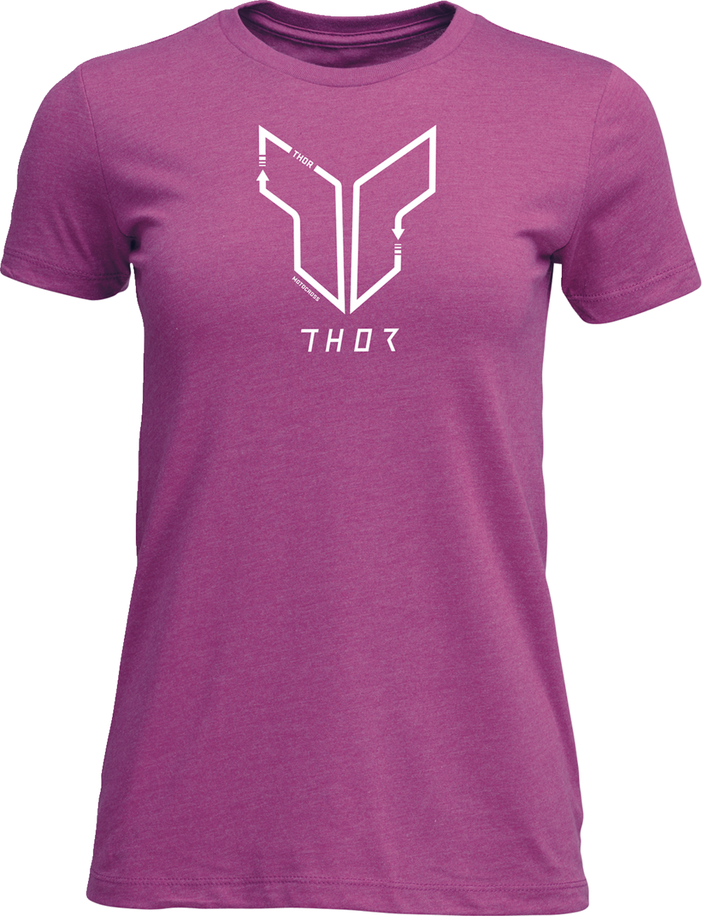 THOR Women's Trax T-Shirt in fuchsia, featuring a comfortable fit and sporty design, shown on a model.