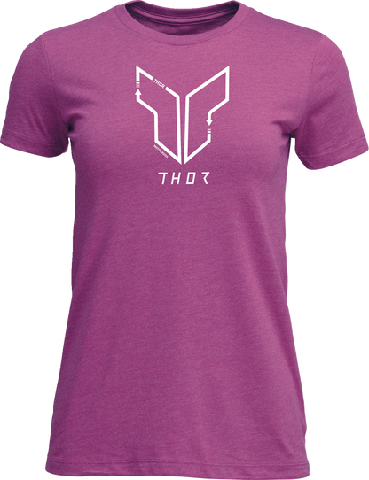 THOR Women's Trax T-Shirt in fuchsia, featuring a comfortable fit and sporty design, shown on a model.