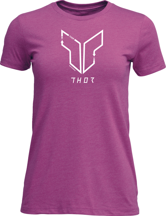 THOR Women's Trax T-Shirt in fuchsia, size XL, with THOR branding, casual fit, and short sleeves.