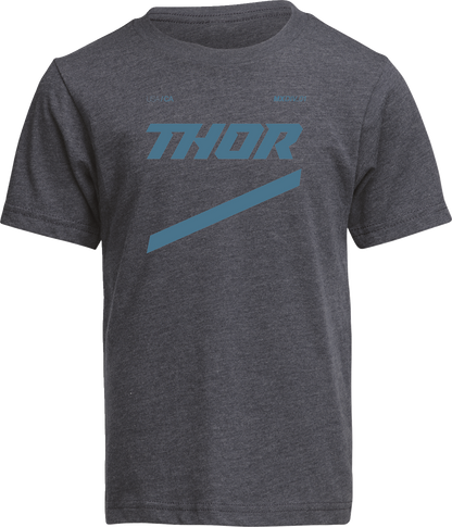 Youth THOR Brave T-Shirt in charcoal color, size XS, featuring bold graphic design and comfortable fabric.