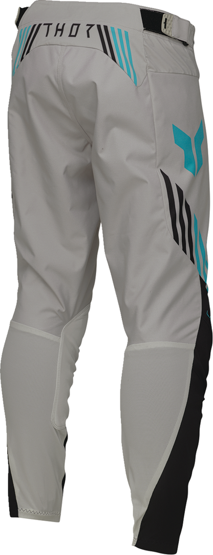 Thor Launchmode Zone Pants in sand, US 38, featuring durable motocross gear with reinforced knee panels and adjustable waistband.