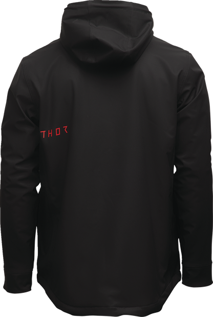 Black THOR Tour Jacket XL with waterproof and insulated features, designed for outdoor riding and protection.