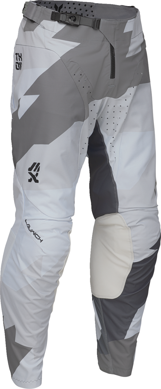THOR, THOR Launchmode Brave Pants Black/Gray US 44 - Durable Race-Ready Motorcycle Pants with Ventilation and Comfort Features