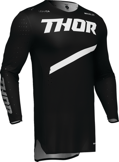 Black THOR Sportmode Brave motocross jersey in XL, featuring breathable fabric and motocross riding gear design.
