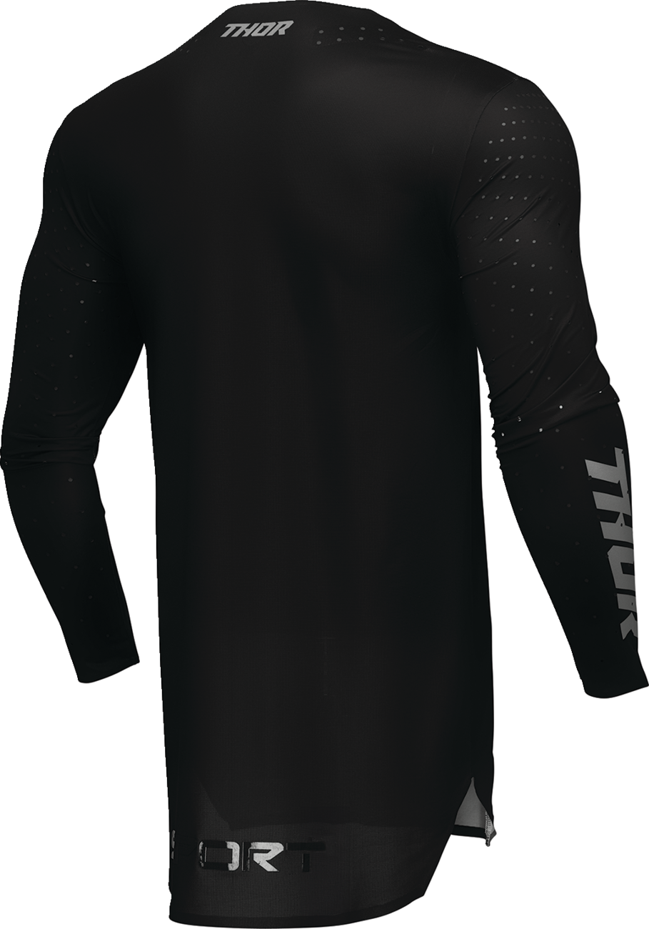 Black THOR Sportmode Brave motocross jersey in XL size, featuring durable fabric and bold design for MX riding.