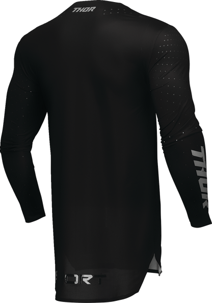 Black THOR Sportmode Brave motocross jersey in XL size, featuring durable fabric and bold design for MX riding.