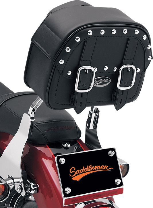 Bill's Exhausts SADDLEMEN Large Desperado Sissy Bar Bag seat for motorcycles with spacious storage and durable design.