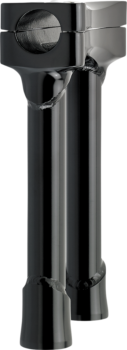 Bill's Exhausts BILTWELL Murdock oversized 8-inch black handlebars risers with a durable, sleek design for motorcycle handlebars.