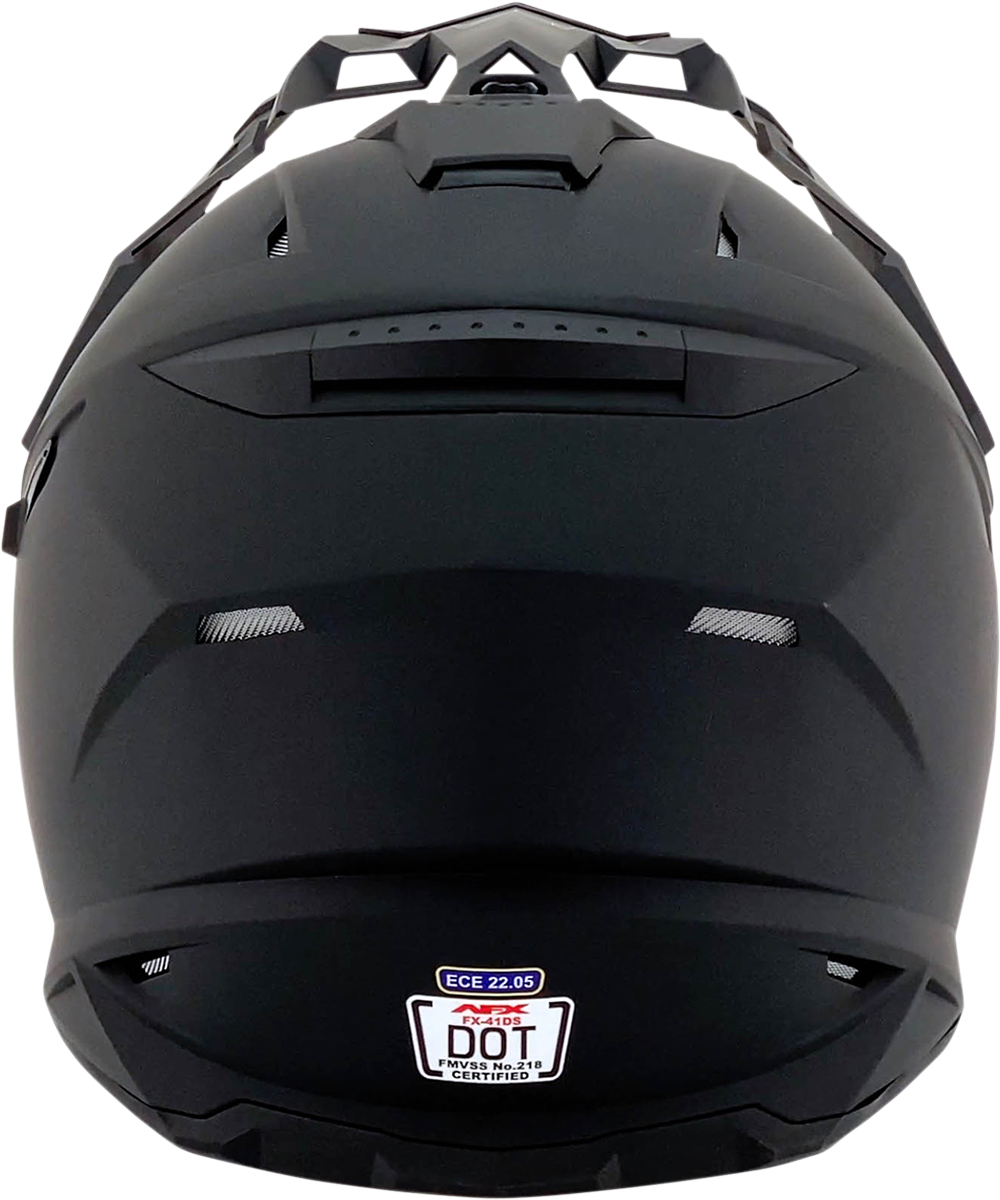 Bill's Exhausts AFX FX-41DS helmet in matte black, XS size, showing the sleek helmet design and matte black finish.