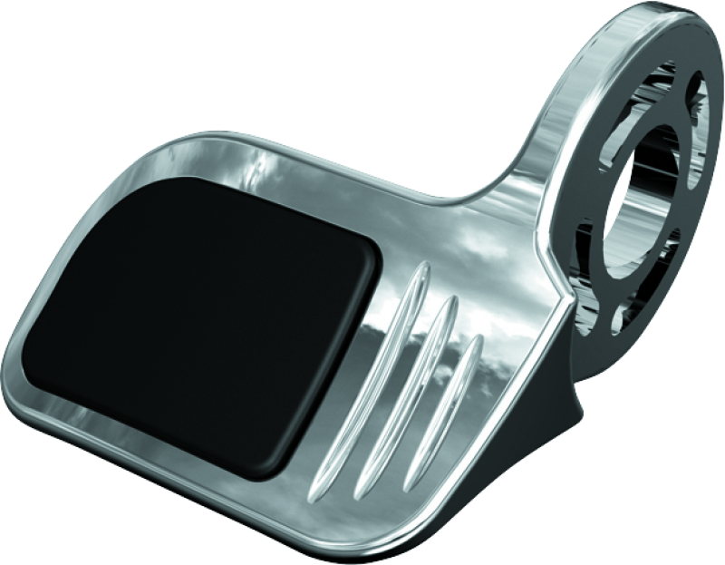 Chrome Kuryakyn Contoured ISO Throttle Boss for Powersports motorcycles, featuring ergonomic design and durable finish.